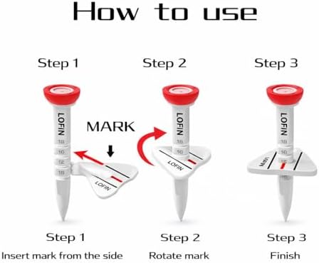 LOFIN Adjustable Height Golf Tees – Reusable Plastic Golf Training Tees - Image 3