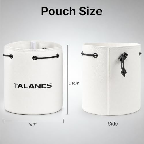 Golf Valuables Pouch, Leather Drawstring Golf Balls Bag - Image 5