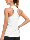 MoFiz Women's Golf Shirts Sleeveless Racerback Polo 1/4 Zip Collarless by MOFIZ