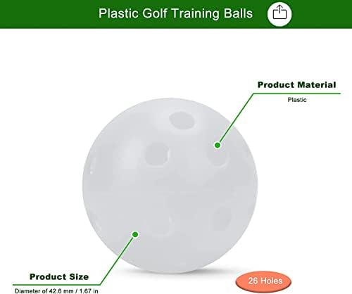 Practice Golf Balls 100 Pack Airflow Hollow Plastic Golf Balls Practice - Image 2