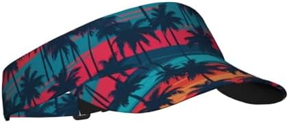 Sports Sun Visor Hats Adjustable Men Women Lightweight Packable Cooling Empty by Unknown