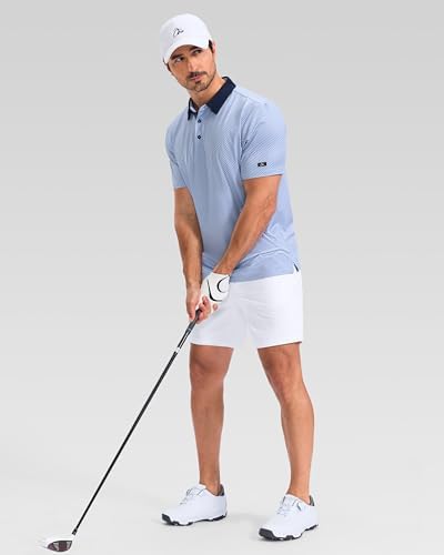 Obla Men's Golf Shirt Short Sleeve Dry Fit Collared Polo Shirts - Image 6