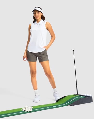 G Gradual Women's Golf Shirts Lightweight 1/4 Zip Collared Tank Top - Image 7