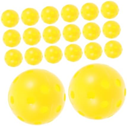 GANAZONO 25pcs Hollow Golf Practice Balls Plastic Training Balls Yellow by GANAZONOEnjoyYourLife