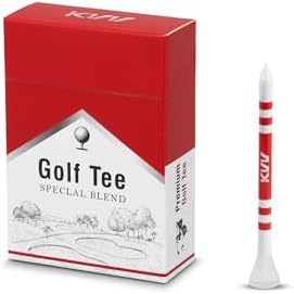 KVV Bamboo Golf Tees – 18-Pack in Cigarette-Style Case, 3-1/4 Inch by KVV