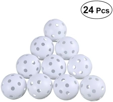 NUOBESTY 24pcs White Hollow Practice Golf Balls - Image 3