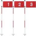 Golf Flagstick for Yard, 5-Section Putting Green Golf Pin Flag, 3 Pack by Ihomepark