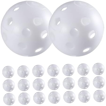 Golf Hollow Training Balls 25pcs Pack Lightweight Plastic White by Ifundom