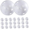 Golf Hollow Training Balls 25pcs Pack Lightweight Plastic White by Ifundom