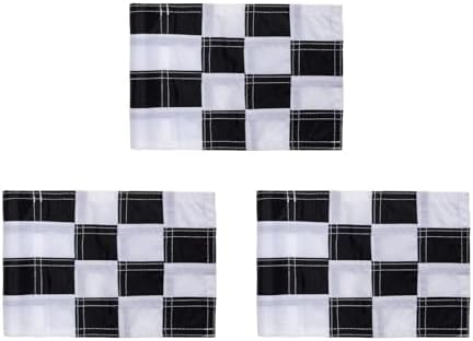 AZCOVER 3 Pack Checkered Golf Flag 8x6 Inch by AZCOVERFLAGS