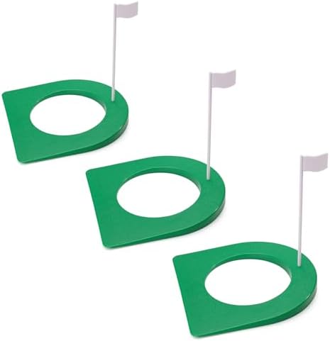 3 Pack Golf Putting Cup Set, Plastic Green Golf Hole by BangBoom
