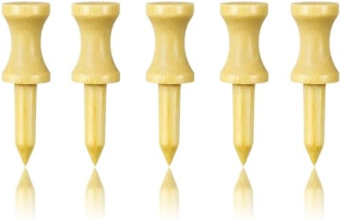 Step Down Golf Tees 2-1/8"or 2-3/4"or 3-1/4" 100 Count Wooden Golf Castle Tees by Zivisk