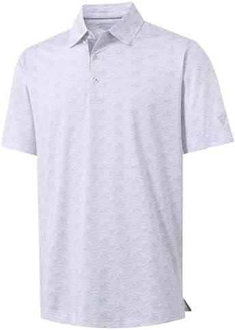M MAELREG Mens Golf Shirt Short Sleeve Dry Fit Print Moisture Wicking by MAELREG