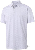 M MAELREG Mens Golf Shirt Short Sleeve Dry Fit Print Moisture Wicking by MAELREG