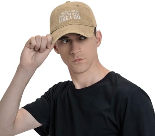 It Takes A Lot of Balls to Golf Like I Do Cap Men Baseball Hat Graphic Hat - Image 7