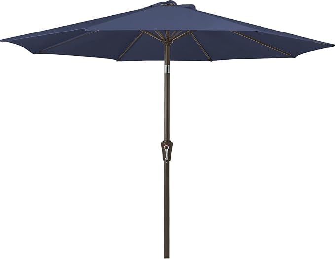 JEAREY 9FT Outdoor Patio Umbrella, Market Umbrella, Purplish Blue | Outdoor by JEAREYOutdoorsCollection