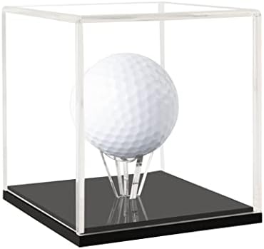Lymhy Golf Ball Display Stand Cube Holder Clear Acrylic Box Square Case by Lymhy