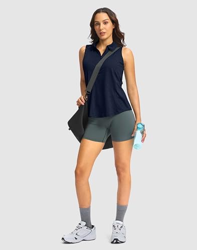 G Gradual Women's Golf Shirts Lightweight 1/4 Zip Collared Tank Top - Image 6