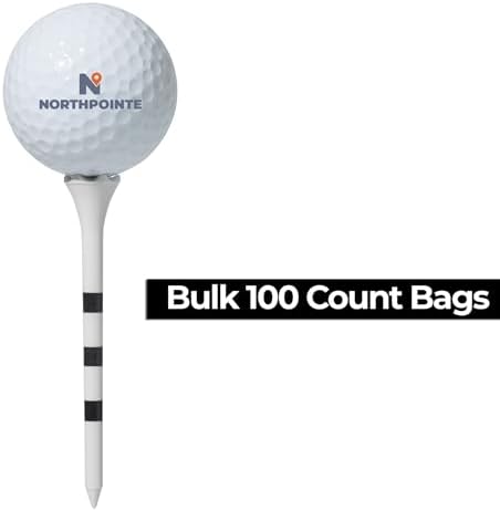 NorthPointe 3 ¼” Plastic Golf Tees – White - Image 4