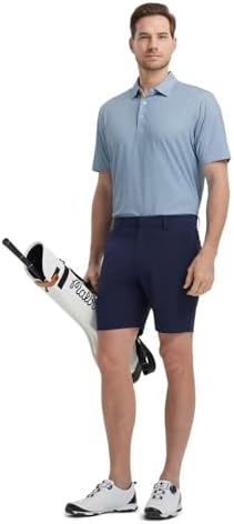 M MAELREG Mens Golf Shirt Short Sleeve Dry Fit Print Moisture Wicking - Image 3