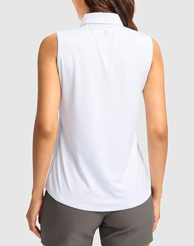 G Gradual Women's Golf Shirts Lightweight 1/4 Zip Collared Tank Top - Image 3