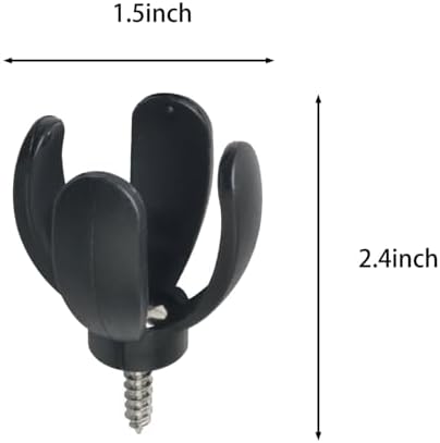 MEETOOT 4PCS 6cm Black 4 Forks Golf Mini Petal Putter Picker Golf Ball Pickup - Image 2