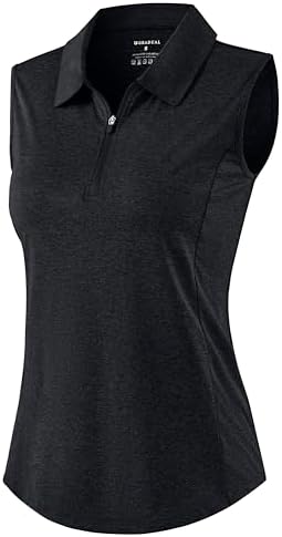 G Gradual Women's Golf Shirts Lightweight 1/4 Zip Collared Tank Top by GGradual