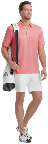 M MAELREG Mens Golf Shirt Short Sleeve Dry Fit Print Moisture Wicking - Image 3