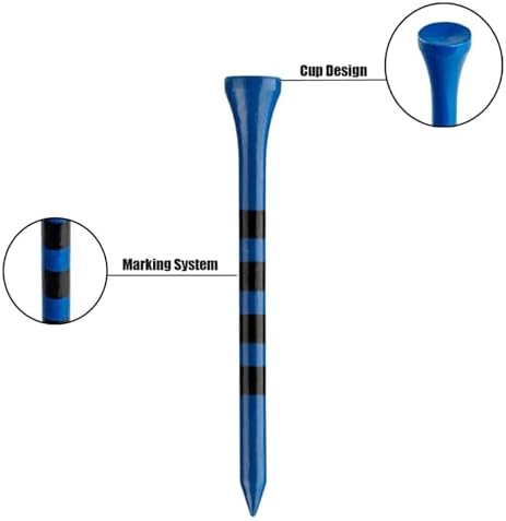 MAZEL Natural Wood/Bamboo Golf Tees 2 3/4 Inch & 3 1/4 Inch, Pack 50 or 120 - Image 5