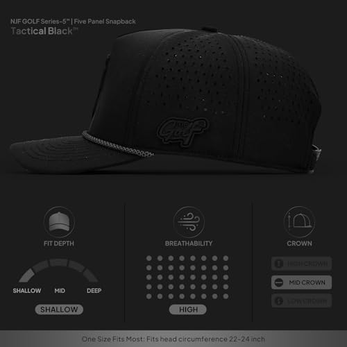 Snapback Golf Hat for Men with Tee Holder & Magnetic Ball Marker - Image 2