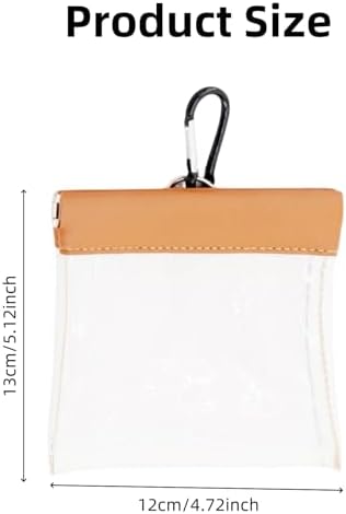 1 PCS Golf Tee Pouch Bag with Clip Transparent Golf Tees and Balls Storage - Image 2