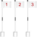 3 Set Golf Flagsticks Putting Green Flags by Hungdao