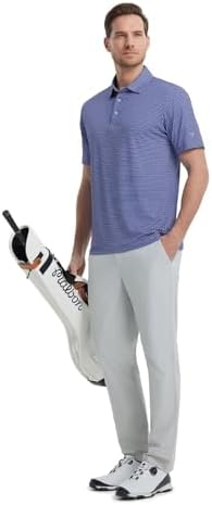 M MAELREG Mens Golf Shirt Short Sleeve Dry Fit Print Moisture Wicking - Image 3