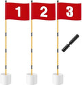 Golf Flag Stick 6ft, 3 Set Putting Green Flags by Duucoepl
