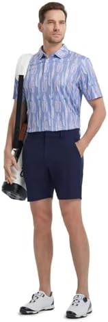 M MAELREG Mens Golf Shirt Short Sleeve Dry Fit Print Moisture Wicking - Image 3