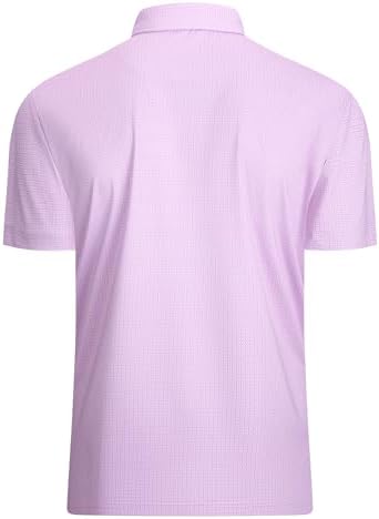 Alex Vando Mens Golf Shirt Moisture Wicking Classic Print Golf Shirts - Image 3