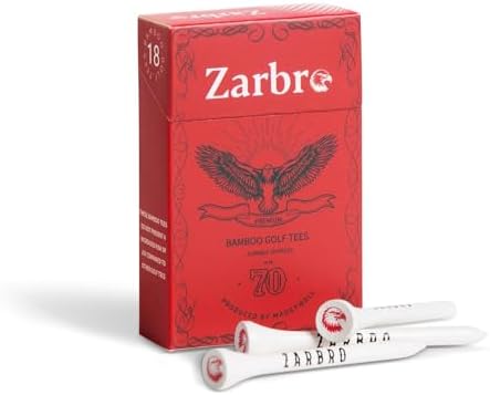 Premium Bamboo Wood Golf Tees, ) Funny Golf Bag Accessories, 2 3/4 Golf Tees in by Zarbro