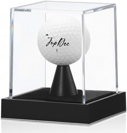 JupDec Golf Ball Display Case, Dustproof Cube Showcase by JupDec