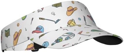 Sports Sun Visor Hats Adjustable Men Women Lightweight Packable Cooling Empty by Unknown