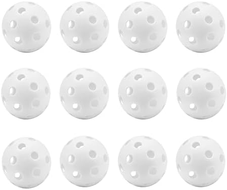 GSE Plastic Practice Golf Balls, 40mm Limited Flight, 12 Pack, Bright Color by GSEGamesSportsExpert