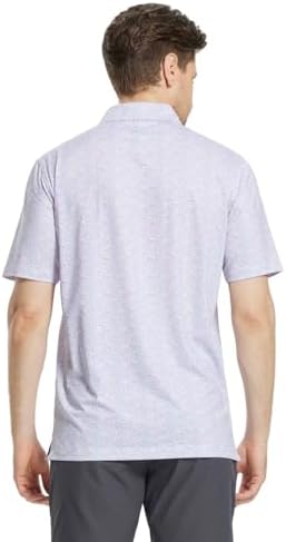 M MAELREG Mens Golf Shirt Short Sleeve Dry Fit Print Moisture Wicking - Image 4