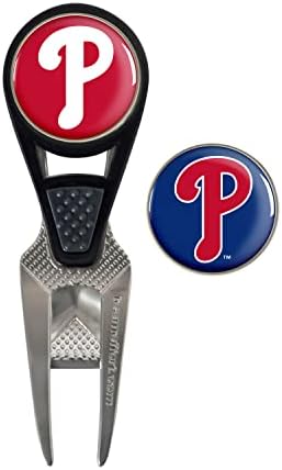 MLB CVX Ball Mark Repair Tool & 2 Ball Markers by TeamEffort