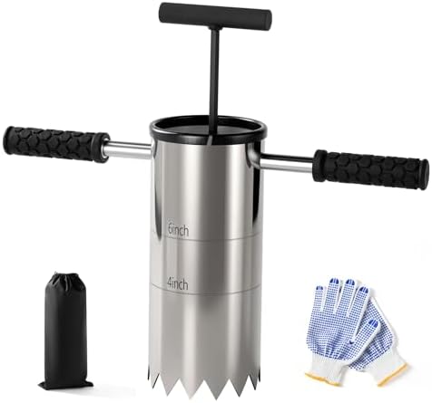 Portable Golf Hole Cutter – Detachable Non-Slip Handle, 4Inch & 6Inch USGA by Unknown