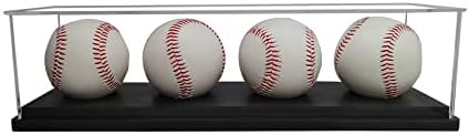 Baseball Display Case for 4 Pack in one, Baseball Holders for Balls Display by WANLIAN