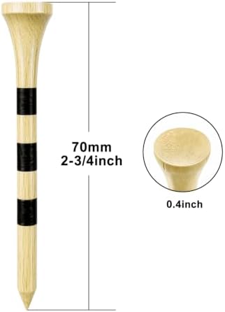 Wooden Golf Tees, 2-3/4" Long Tees Golf 100 Count - Image 2