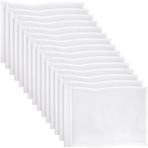 Nuenen Golf Flags 20" L x 13" H White Golf Pin Flag 420d Nylon by Nuenen
