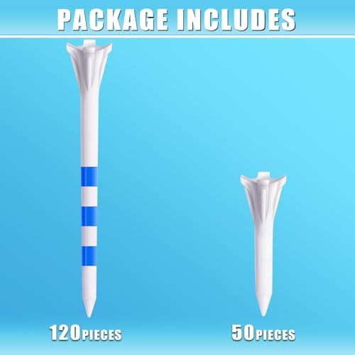 CHAMPKEY Professional 170 Pack Plastic Golf Tees Assorted Pack - Image 2