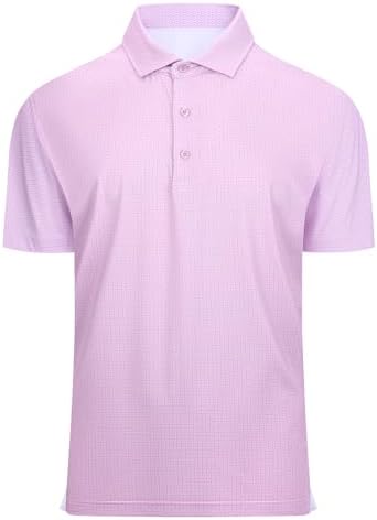 Alex Vando Mens Golf Shirt Moisture Wicking Classic Print Golf Shirts by AlexVando