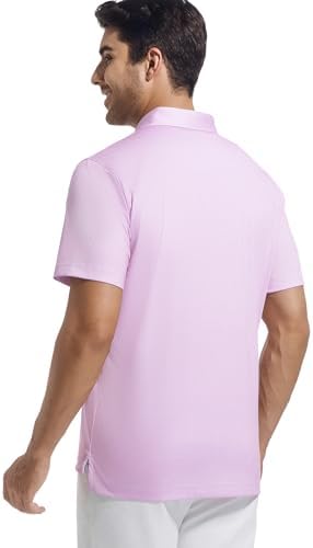 Alex Vando Mens Golf Shirt Moisture Wicking Classic Print Golf Shirts - Image 5