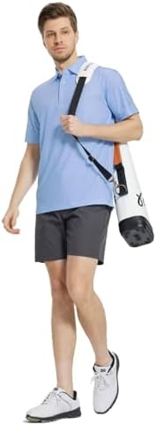 M MAELREG Mens Golf Shirt Short Sleeve Dry Fit Print Moisture Wicking - Image 3